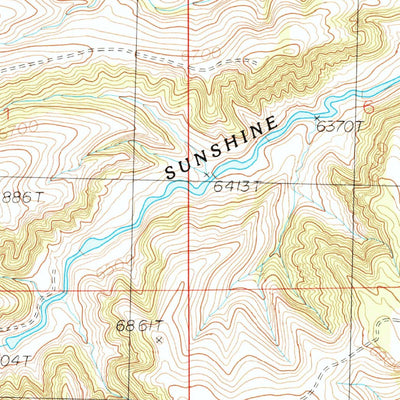 United States Geological Survey Sunshine Reservoir, WY (1987, 24000-Scale) digital map