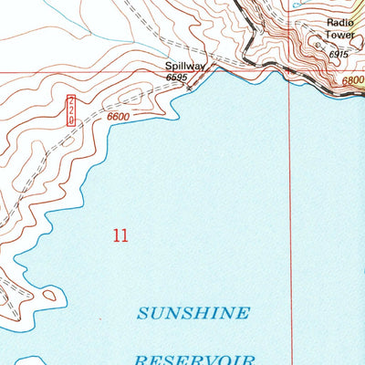 United States Geological Survey Sunshine Reservoir, WY (1991, 24000-Scale) digital map