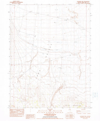 United States Geological Survey Sunshine Well, NV (1982, 24000-Scale) digital map