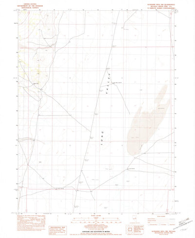 United States Geological Survey Sunshine Well NW, NV (1982, 24000-Scale) digital map