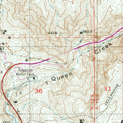 United States Geological Survey Superior, AZ (1948, 24000-Scale) digital map