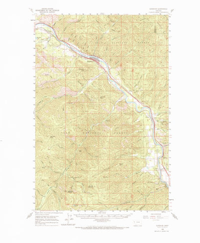 United States Geological Survey Superior, MT (1960, 62500-Scale) digital map