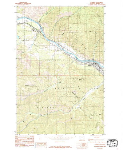 United States Geological Survey Superior, MT (1985, 24000-Scale) digital map
