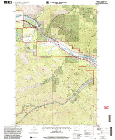 United States Geological Survey Superior, MT (1999, 24000-Scale) digital map