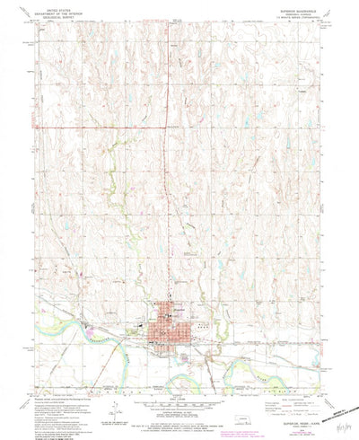 United States Geological Survey Superior, NE-KS (1974, 24000-Scale) digital map