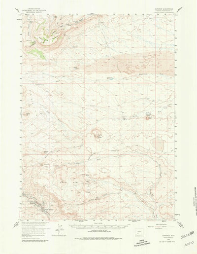 United States Geological Survey Superior, WY (1958, 62500-Scale) digital map