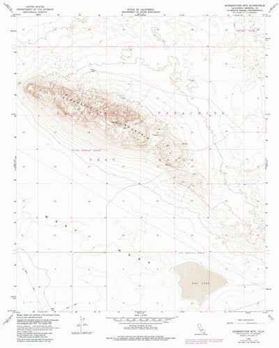 United States Geological Survey Superstition Mountain, CA (1956, 24000-Scale) digital map
