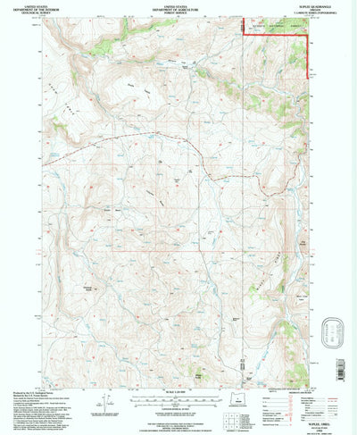 United States Geological Survey Suplee, OR (1992, 24000-Scale) digital map
