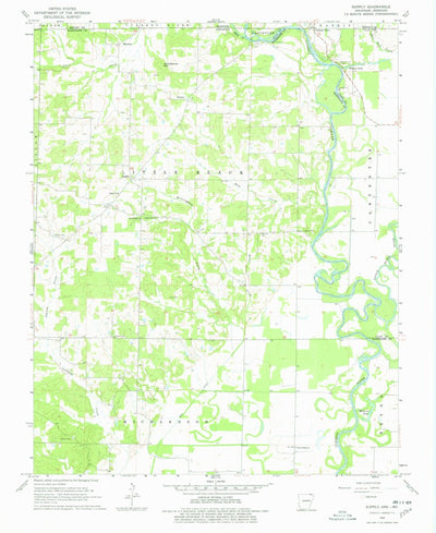 United States Geological Survey Supply, AR-MO (1968, 24000-Scale) digital map