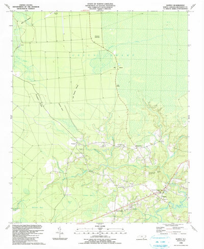 United States Geological Survey Supply, NC (1990, 24000-Scale) digital map