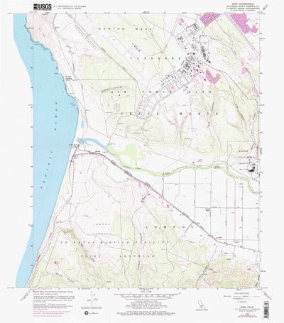 United States Geological Survey Surf, CA (1959, 24000-Scale) digital map