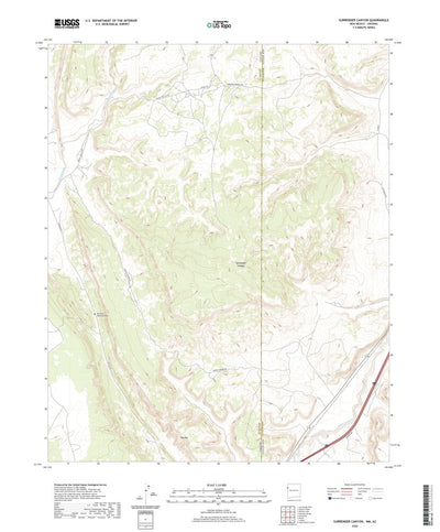 United States Geological Survey Surrender Canyon, NM (2020, 24000-Scale) digital map