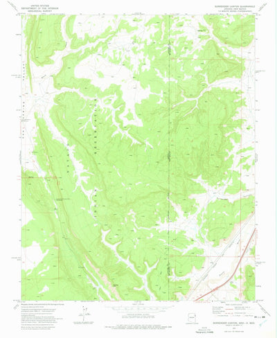United States Geological Survey Surrender Canyon, NM-AZ (1971, 24000-Scale) digital map