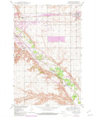 United States Geological Survey Surrey, ND (1948, 24000-Scale) digital map