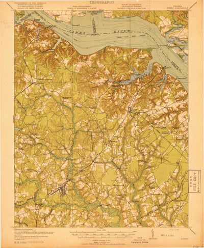 United States Geological Survey Surry, VA (1919, 62500-Scale) digital map