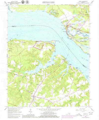 United States Geological Survey Surry, VA (1965, 24000-Scale) digital map