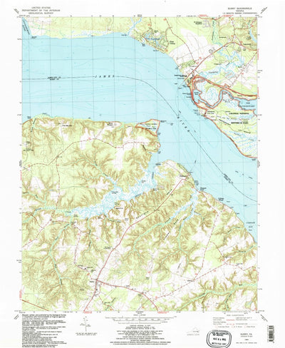 United States Geological Survey Surry, VA (1983, 24000-Scale) digital map