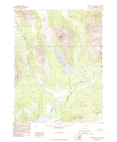 United States Geological Survey Survey Pass A-1, AK (1986, 63360-Scale) digital map