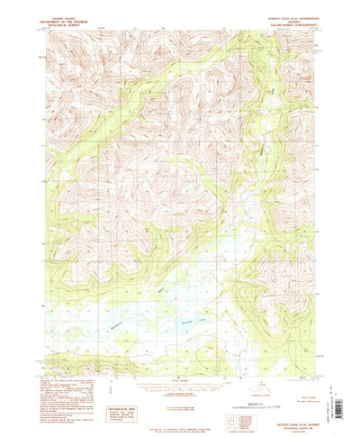 United States Geological Survey Survey Pass A-6, AK (1986, 63360-Scale) digital map