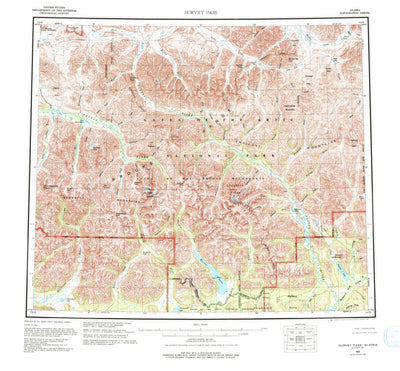 United States Geological Survey Survey Pass, AK (1956, 250000-Scale) digital map