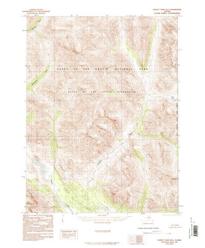 United States Geological Survey Survey Pass B-1, AK (1986, 63360-Scale) digital map