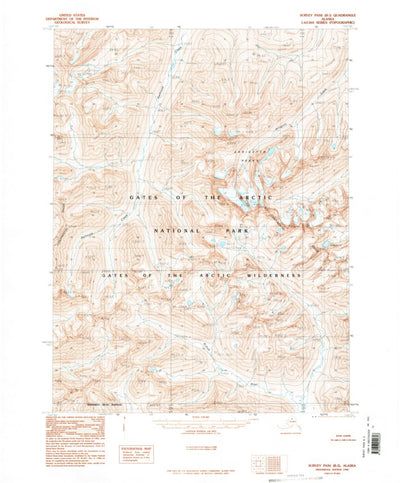 United States Geological Survey Survey Pass B-3, AK (1990, 63360-Scale) digital map