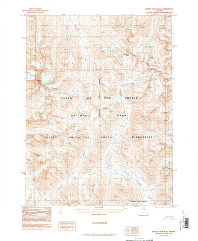 United States Geological Survey Survey Pass B-4, AK (1990, 63360-Scale) digital map