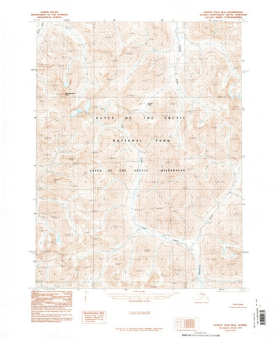 United States Geological Survey Survey Pass B-6, AK (1990, 63360-Scale) digital map