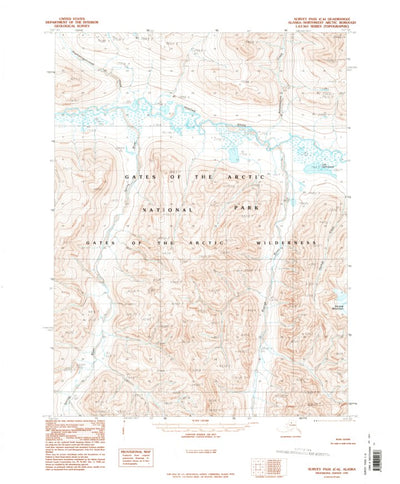 United States Geological Survey Survey Pass C-6, AK (1990, 63360-Scale) digital map