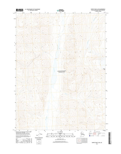 United States Geological Survey Survey Pass C-6 SE, AK (2016, 25000-Scale) digital map
