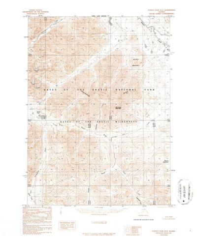 United States Geological Survey Survey Pass D-2, AK (1986, 63360-Scale) digital map