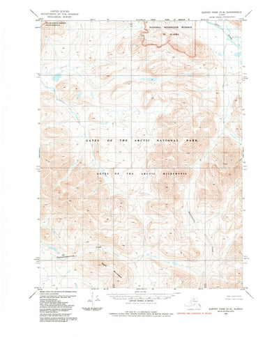 United States Geological Survey Survey Pass D-6, AK (1984, 63360-Scale) digital map