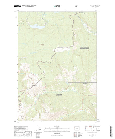 United States Geological Survey Survey Peak, WY (2021, 24000-Scale) digital map
