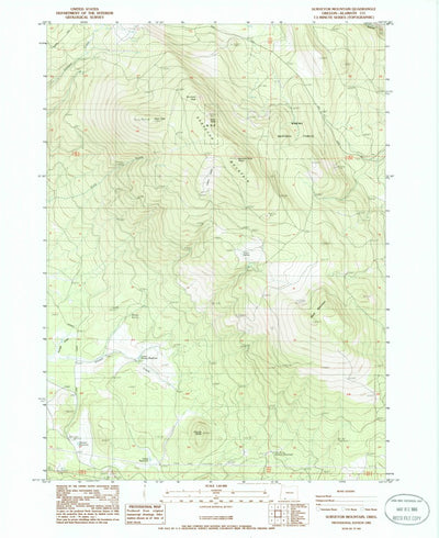 United States Geological Survey Surveyor Mountain, OR (1985, 24000-Scale) digital map