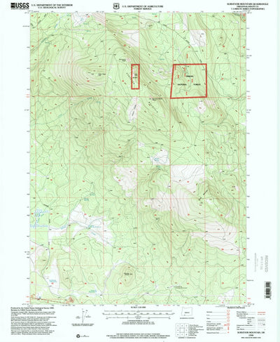 United States Geological Survey Surveyor Mountain, OR (1998, 24000-Scale) digital map