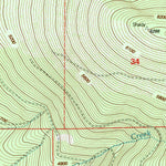 United States Geological Survey Surveyor Mountain, OR (1998, 24000-Scale) digital map