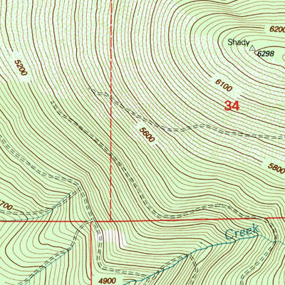 United States Geological Survey Surveyor Mountain, OR (1998, 24000-Scale) digital map