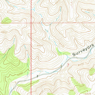 United States Geological Survey Surveyors Canyon, NM (1965, 24000-Scale) digital map