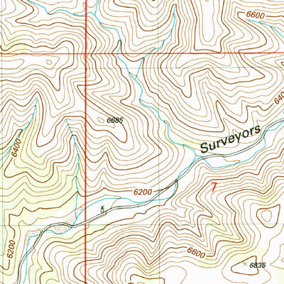 United States Geological Survey Surveyors Canyon, NM (2004, 24000-Scale) digital map