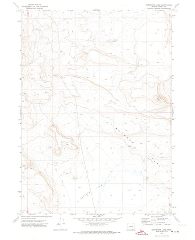 United States Geological Survey Surveyors Lake, OR (1971, 24000-Scale) digital map