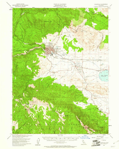 United States Geological Survey Susanville, CA (1954, 62500-Scale) digital map