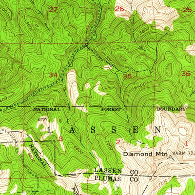 United States Geological Survey Susanville, CA (1954, 62500-Scale) digital map