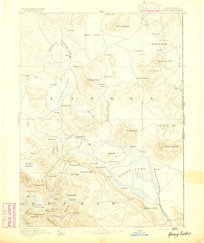 United States Geological Survey Susanville E, CA (1893, 250000-Scale) digital map