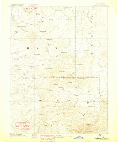 United States Geological Survey Susanville W, CA (1892, 250000-Scale) digital map