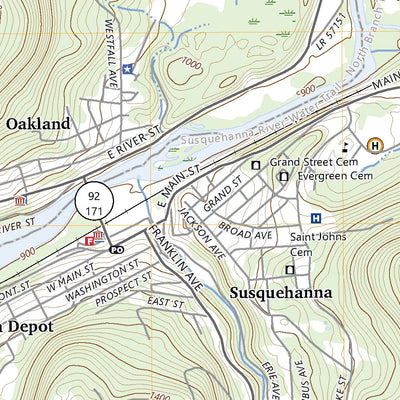 United States Geological Survey Susquehanna, PA (2023, 24000-Scale) digital map