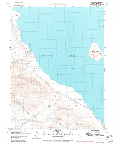 United States Geological Survey Sutcliffe, NV (1980, 24000-Scale) digital map