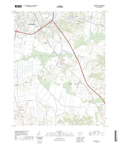 United States Geological Survey Sutherland, KY (2022, 24000-Scale) digital map