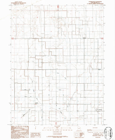 United States Geological Survey Sutherland, UT (1986, 24000-Scale) digital map