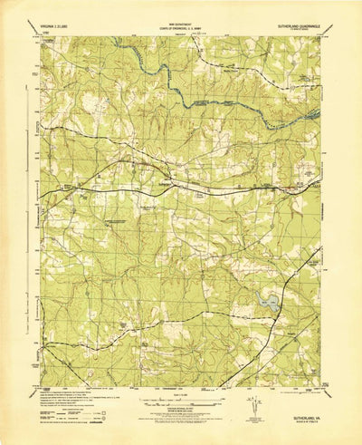 United States Geological Survey Sutherland, VA (1944, 31680-Scale) digital map