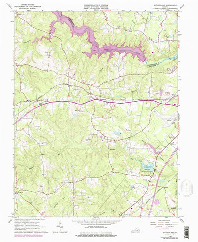 United States Geological Survey Sutherland, VA (1963, 24000-Scale) digital map